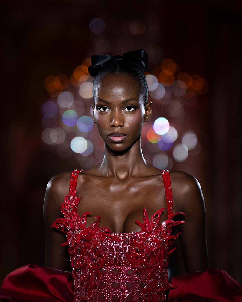 A model walks the runway during the Zuhair Murad Haute-Couture Spring/Summer 2025 show as part of Paris Fashion Week in Paris, France